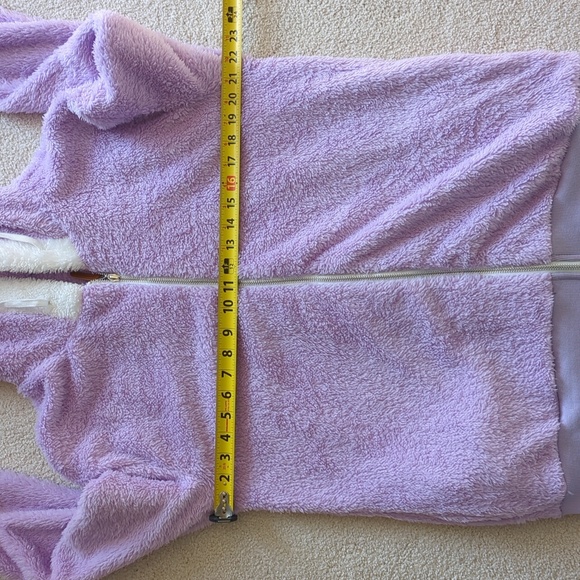3 For $30. NWOT. Cozy lavender full zip sweatshirt with hood - Picture 6 of 12